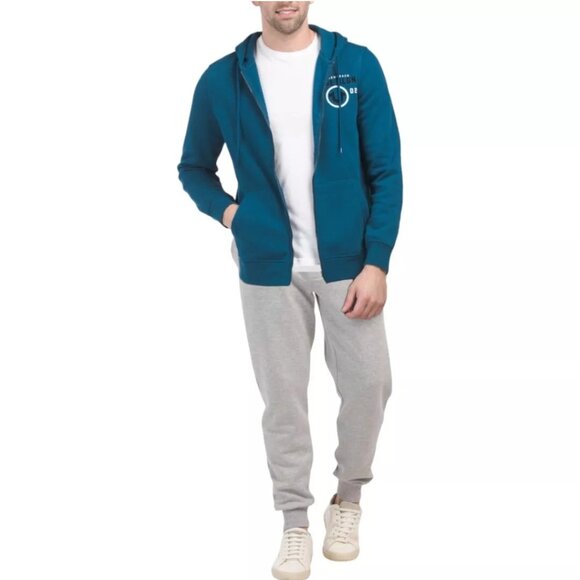 True Religion Men's Sz L Fleece Sweatsuit Hoodie Joggers Tracksuit Gift Set NWT - Picture 2 of 7